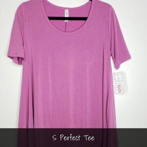 LuLaRoe Perfect T Small Solid Pink NEW